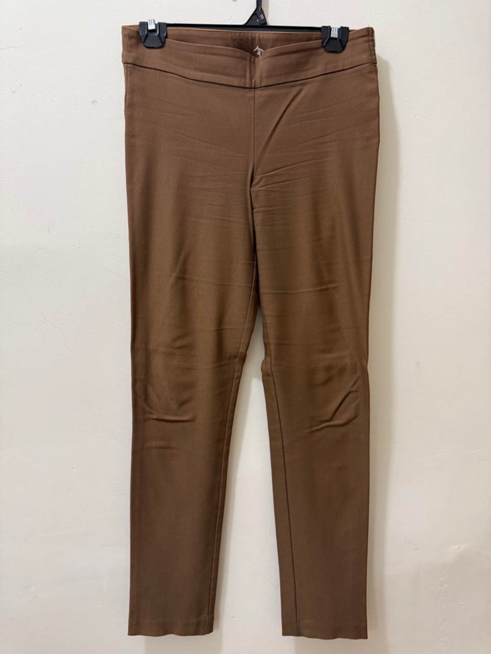 Men’s Brown Dress Pants – Slim Pull-On Trousers